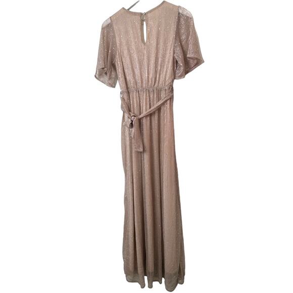 Baltic Born Champagne Abigail Sparkle Gown Maxi Dress Size XS - Picture 5 of 7